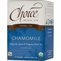 Choice Organic Teas Chamomile Herb Tea - 20 Tea Bags - Case of 6
