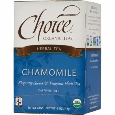 Choice Organic Teas Chamomile Herb Tea - 20 Tea Bags - Case of 6