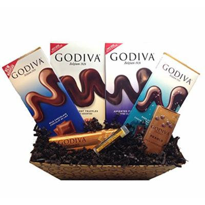 GODIVA Chocolatier Gift Basket with Jarosa Organic Lip Balm