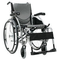Karman Ergonomic Wheelchair in 20 inch Seat and Quick Release Axles, Pearl Silcer Frame