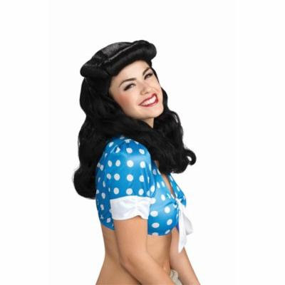 40's Glam Black Costume Adult Wig