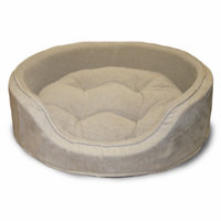 Snuggle Terry & Suede Oval Pet Bed - S