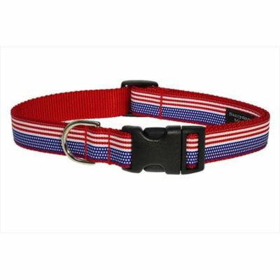 Sassy Dog Wear 13-20-Inch American Flag Dog Collar, Medium
