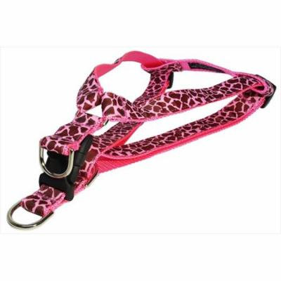 Sassy Dog Wear GIRAFFE-PINK.2-H Giraffe Dog Harness, Pink & Brown - Small