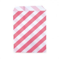 Dress My Cupcake 24-Pack Party Favor Bags, Striped, Bubblegum Pink