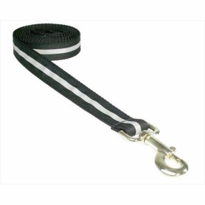 Sassy Dog Wear REFLECTIVE - BLACK2-L 6 ft. Reflective Dog Leash, Black - Medium