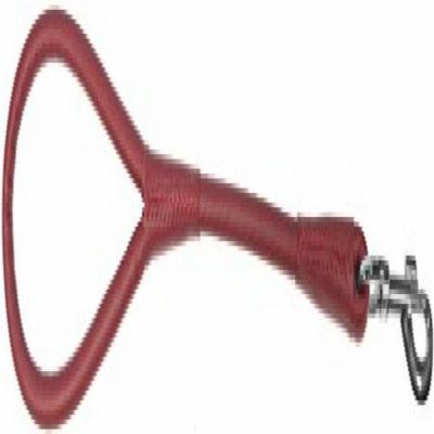 Dogline L2022-3 22 L x 0. 5 W inch Round Leather Traffic Lead, Red