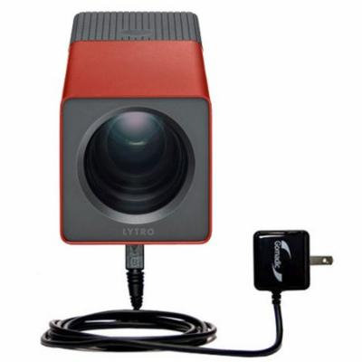 Gomadic Intelligent Compact AC Home Wall Charger suitable for the Lytro Lytro - High output power with a convenient, foldable plug design - Uses TipEx