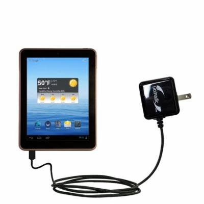 Gomadic Intelligent Compact AC Home Wall Charger suitable for the Nextbook Premium 8SE Next8P12 - High output power with a convenient, foldable plug d