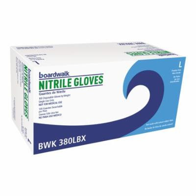 Boardwalk General-Purpose Nitrile Gloves, Large, Blue, 100 count, (Pack of 10) -BWK380LCT