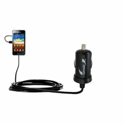 Gomadic Intelligent Compact Car / Auto DC Charger suitable for the Samsung I8150 - 2A / 10W power at half the size. Uses Gomadic TipExchange Technolog