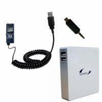 Gomadic High Capacity Rechargeable External Battery Pack suitable for the Olympus WS-822 / WS-823 - Portable Charger with TipExchange Technology
