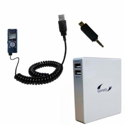 Gomadic High Capacity Rechargeable External Battery Pack suitable for the Olympus WS-822 / WS-823 - Portable Charger with TipExchange Technology