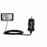 Gomadic Intelligent Compact Car / Auto DC Charger suitable for the Garmin nuvi 2457 / 2497 LMT - 2A / 10W power at half the size. Uses Gomadic TipExch