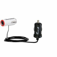 Gomadic Intelligent Compact Car / Auto DC Charger suitable for the Polaroid XS100 - 2A / 10W power at half the size. Uses Gomadic TipExchange Technolo