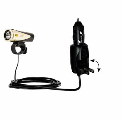 Intelligent Dual Purpose DC Vehicle and AC Home Wall Charger suitable for the Light and Motion Urban 400 / 200 - Two critical functions, one unique ch