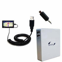 Gomadic High Capacity Rechargeable External Battery Pack suitable for the Garmin Nuvi 1695 - Portable Charger with TipExchange Technology