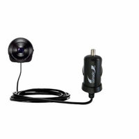 Gomadic Intelligent Compact Car / Auto DC Charger suitable for the Sony DSC-QX10 / W - 2A / 10W power at half the size. Uses Gomadic TipExchange Techn