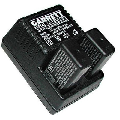 Garrett Recharger Kit for Garrett SuperWand and THD - 2 NiMH Batteries and 220 Volt 1612100