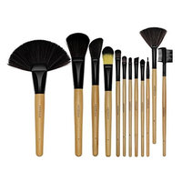 12PCS Makeup Brush Set Premium Wooden Handle Cruelty-Free Synthetic Foundation Blending Blush Concealer Eye Shadow Eyeliner Face Lip Powder Liquid Cream Brush Tool
