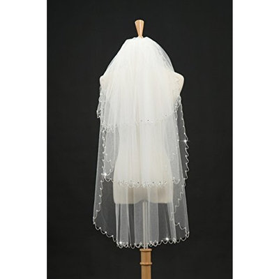 Exquisite Selebrity 3t 3tier Bridal Wedding Veil with Comb