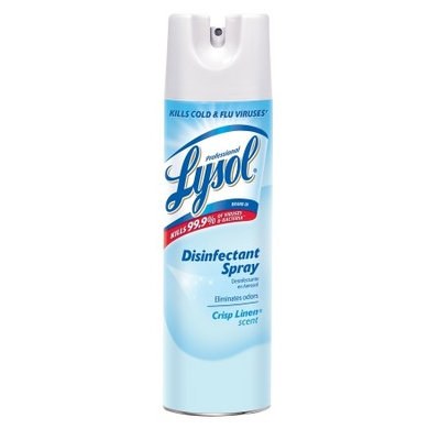 Professional Lysol Surface Disinfectant Liquid Crisp Linen Scent, 19 oz. Aerosol Spray Can, 8 Pack