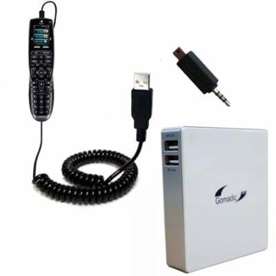 Gomadic High Capacity Rechargeable External Battery Pack suitable for the Logitech Harmony 900 - Portable Charger with TipExchange Technology