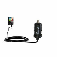 Gomadic Intelligent Compact Car / Auto DC Charger suitable for the Philips Gogear Vibe - 2A / 10W power at half the size. Uses Gomadic TipExchange Tec