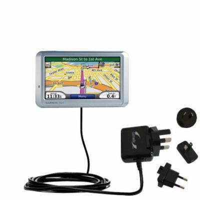 International AC Home Wall Charger suitable for the Garmin Nuvi 710 - 10W Charge supports wall outlets and voltages worldwide - Uses Gomadic Brand Tip