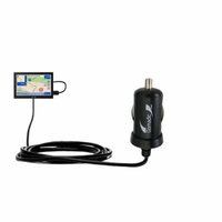 Gomadic Intelligent Compact Car / Auto DC Charger suitable for the Mio C728 - 2A / 10W power at half the size. Uses Gomadic TipExchange Technology