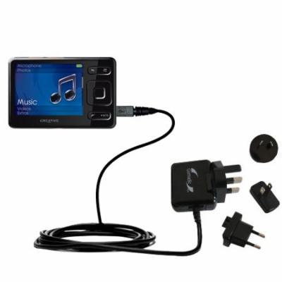 International AC Home Wall Charger suitable for the Creative Zen MX - 10W Charge supports wall outlets and voltages worldwide - Uses Gomadic Brand Tip