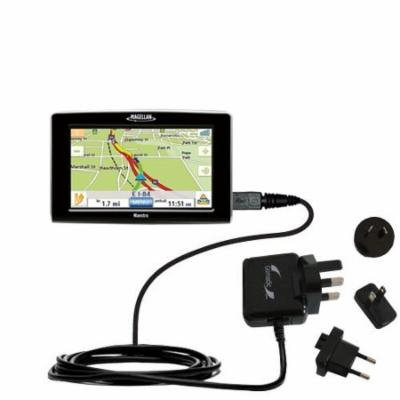 International AC Home Wall Charger suitable for the Magellan Maestro 5310 - 10W Charge supports wall outlets and voltages worldwide - Uses Gomadic Bra