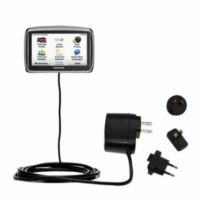 International AC Home Wall Charger suitable for the TomTom GO 940 - 10W Charge supports wall outlets and voltages worldwide - Uses Gomadic Brand TipEx