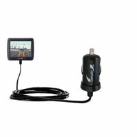 Gomadic Intelligent Compact Car / Auto DC Charger suitable for the Mio Moov M300 - 2A / 10W power at half the size. Uses Gomadic TipExchange Technolog