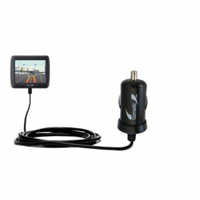 Gomadic Intelligent Compact Car / Auto DC Charger suitable for the Mio Moov M300 - 2A / 10W power at half the size. Uses Gomadic TipExchange Technolog