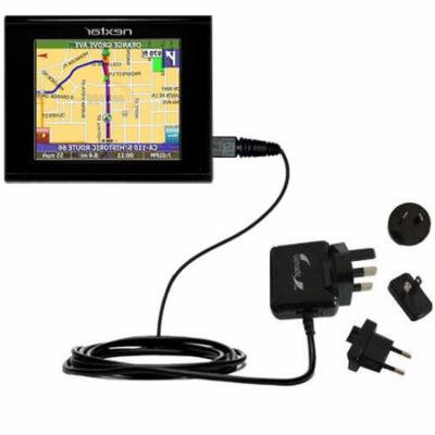 International AC Home Wall Charger suitable for the Nextar M3 GPS - 10W Charge supports wall outlets and voltages worldwide - Uses Gomadic Brand TipEx