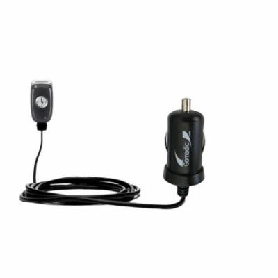 Gomadic Intelligent Compact Car / Auto DC Charger suitable for the Sony Ericsson Z300a - 2A / 10W power at half the size. Uses Gomadic TipExchange Tec