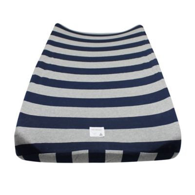 Burt`s Bees Burt's Bees Baby Wide Stripe Blueberry Changing Pad Cover