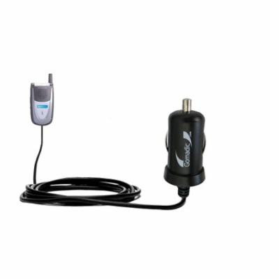 Gomadic Intelligent Compact Car / Auto DC Charger suitable for the Sanyo SCP-2300 - 2A / 10W power at half the size. Uses Gomadic TipExchange Technolo