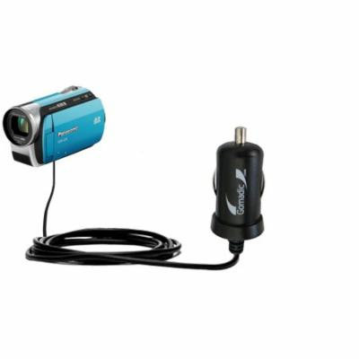 Gomadic Intelligent Compact Car / Auto DC Charger suitable for the Panasonic SDR-S26 Video Camera - 2A / 10W power at half the size. Uses Gomadic TipE