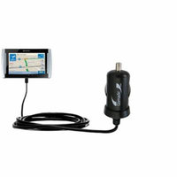 Gomadic Intelligent Compact Car / Auto DC Charger suitable for the Navman s90i - 2A / 10W power at half the size. Uses Gomadic TipExchange Technology