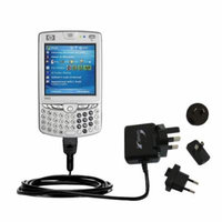 International AC Home Wall Charger suitable for the HP iPAQ hw6945 hw6925 - 10W Charge supports wall outlets and voltages worldwide - Uses Gomadic Bra