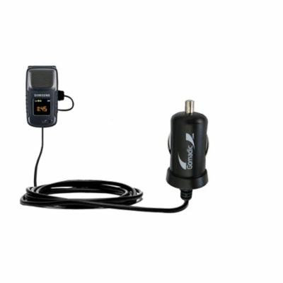 Gomadic Intelligent Compact Car / Auto DC Charger suitable for the Samsung Rugby - 2A / 10W power at half the size. Uses Gomadic TipExchange Technolog