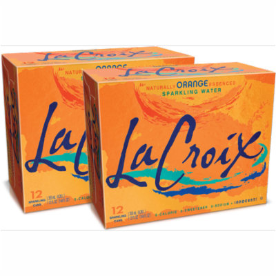 LaCroix Sparkling Water, Orange, 12 Fl Oz, 24 Ct