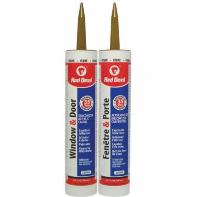 Red Devil 00132CA Silicone Acrylic Caulk, 10.1 oz, Cartridge, Cedar