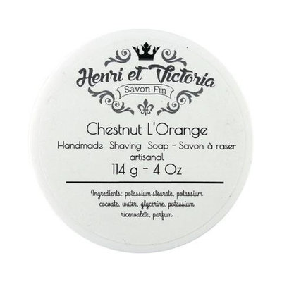 Henri et Victoria Shaving Soap Vegan (Chestnut L'orange)
