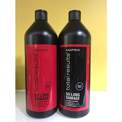Matrix so Long Damage Shampoo 33.8 Oz and Conditioner 33.8 Oz (1L)