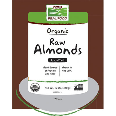 Organic Raw Almonds Now Foods 12 oz Seed