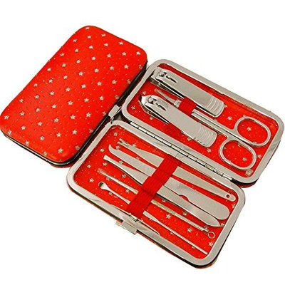 UZZO 2014 New Style Rhinestone Bling Full-function nail clipper Nail Care Personal Manicure & Pedicure Set, Travel & Grooming Kit With 1Free Keyring