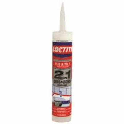 LOCTITE POLYSEAMSEAL 2-1N-1 TUB-N-TILE ADHESIVE SEALANT, CLEAR, 10 OZ.